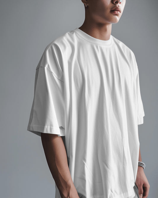 Solids White Oversized T-Shirts By SkyRein