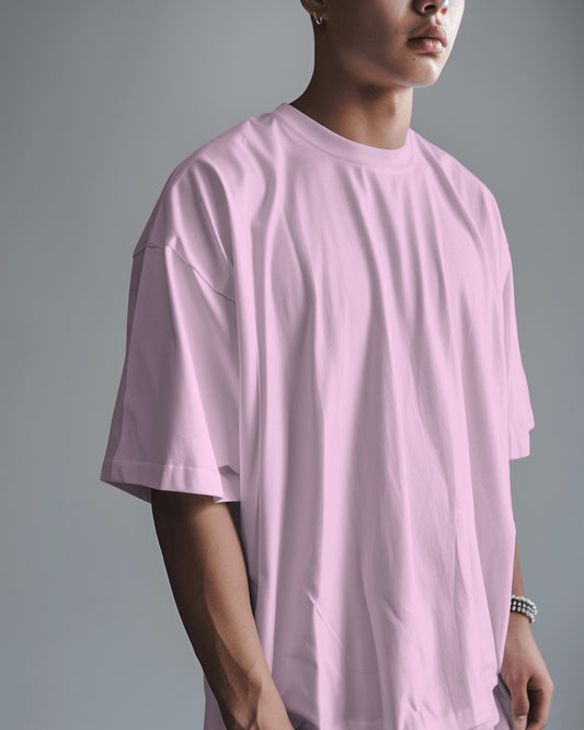 Solids Lavender Oversized T-Shirts By SkyRein